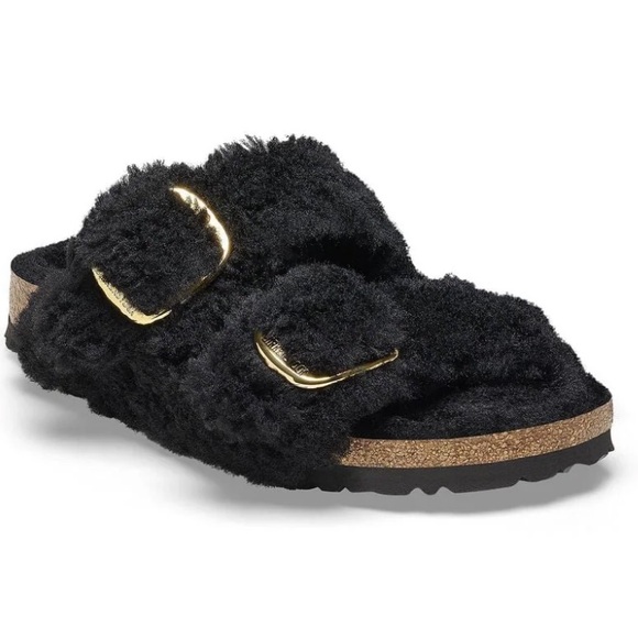 Arizona Big Buckle Shearling Birkenstocks - Picture 1 of 7